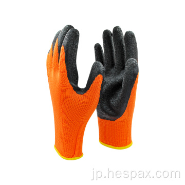 Hespax Industrial Latexコーティング冬の作業手袋の快適さ